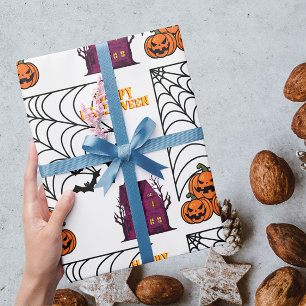 Papier Cadeau Nuit Hantée d'Halloween