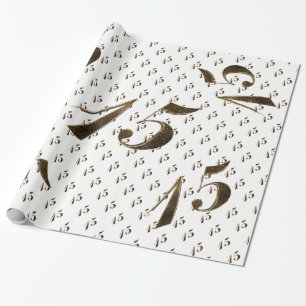 Papier Cadeau Numéro 15 Filles 15e Mariage d'anniversaire de Qui