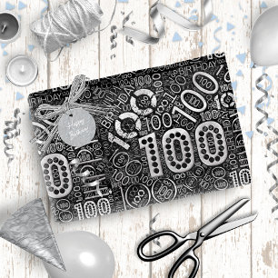 Papier Cadeau Numéro d'anniversaire Nuage de mot Cent D ID270