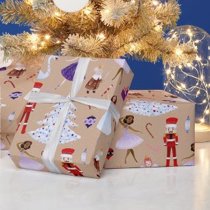 Papier Cadeau Nutcracker Noël Ballet Soldats Souris King