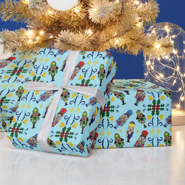 Papier Cadeau Nutcracker Pattern (Vacances)
