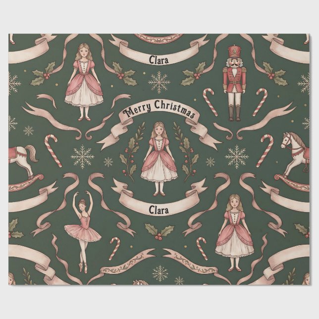 Papier Cadeau Nutcraker Elegant  (Plat)