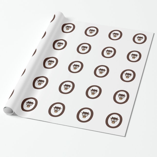 Papier Cadeau O - Chouette (Déroulé)