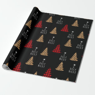 Papier Cadeau O Nuit Sainte Buffle Rouge Plaid Leopard Noël