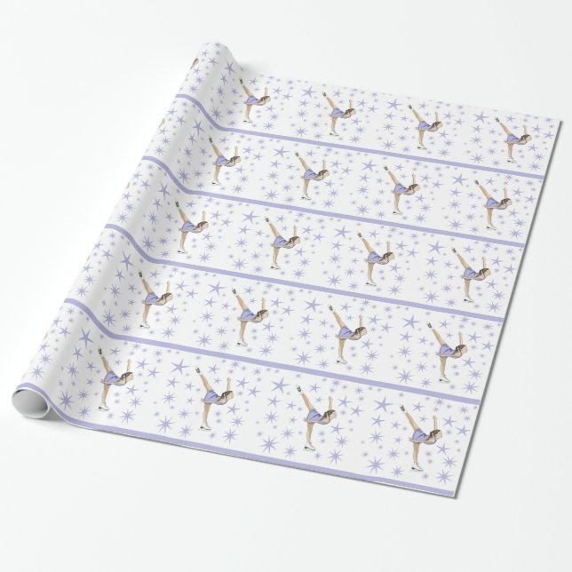Papier Cadeau Objets à offrir de patinage artistique (Déroulé)
