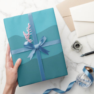 Papier Cadeau Ocean Blue Waves Minimal Beach Vibes