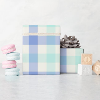 Papier Cadeau Ocean Gingham - Wrapping Paper