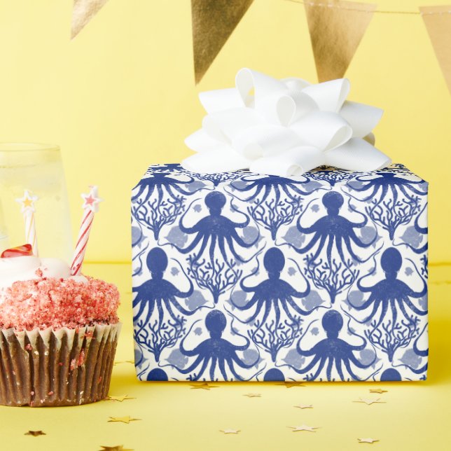 Papier Cadeau octopus (Fête d'anniversaire)
