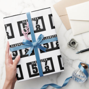 Papier Cadeau Odomètre 58e anniversaire