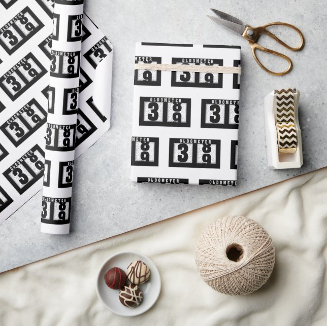 Papier Cadeau Odomètre du 39e anniversaire (Artisanat)