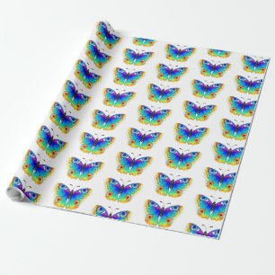 Papier Cadeau Oeil de paon arc-en-ciel