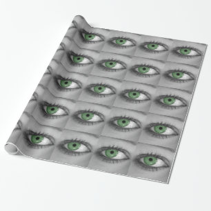 Papier Cadeau Oeil vert