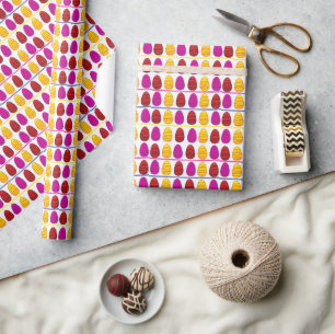 Papier Cadeau Œufs Colorés Joyeuses Pâques
