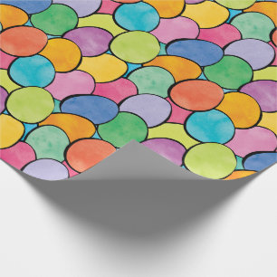 Papier Cadeau Oeufs de pâques colorés