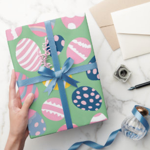 Papier Cadeau Oeufs de Pâques Motif coloré