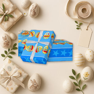 Papier Cadeau Oeufs étoilés