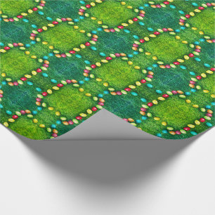 Papier Cadeau Oeufs Peints Motif Drôle Chasse aux Oeufs de Pâque