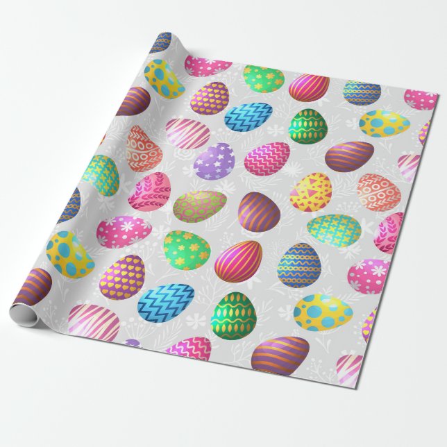 Papier Cadeau OEufs vintages de Pâques (Déroulé)