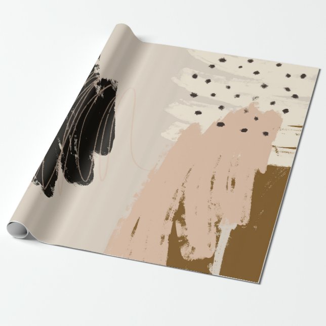 Papier Cadeau OEuvre abstraite contemporaine, backgro décoratif (Déroulé)