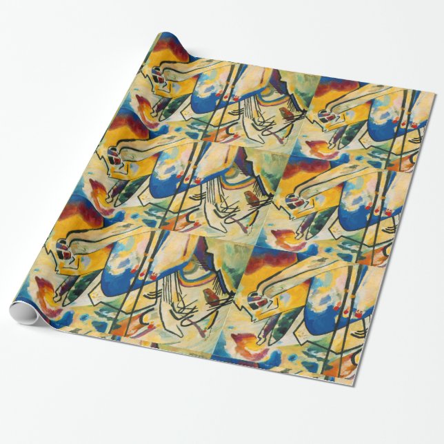 Papier Cadeau Oeuvre Abstraite de Kandinsky (Déroulé)