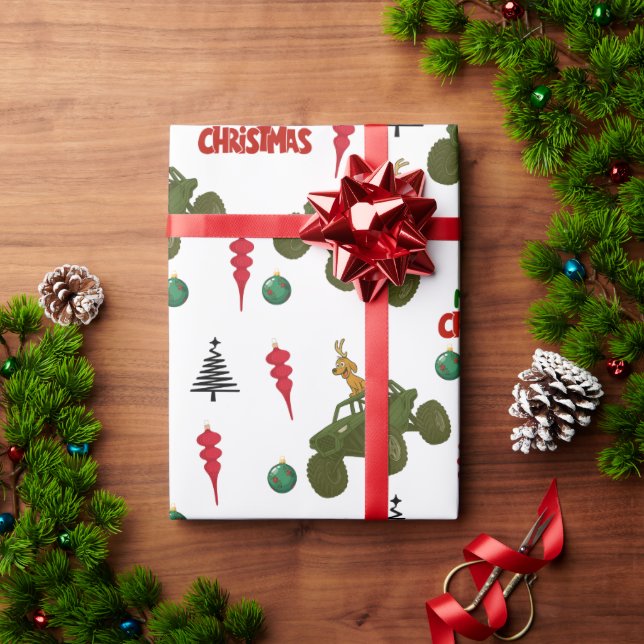 Papier Cadeau Off Road Christmas Wrapping Paper (Cadeau de vacances)