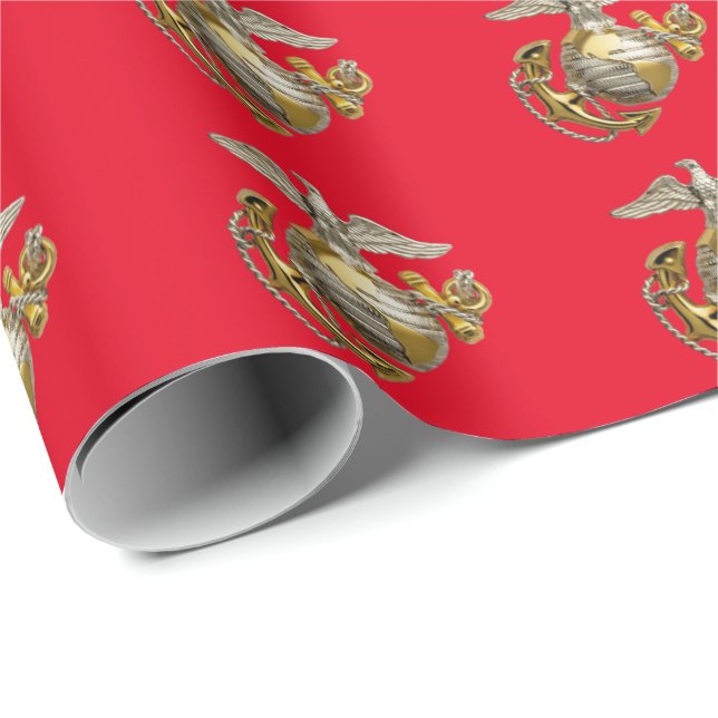 Papier Cadeau Officier EGA - Corps des Marines (Coin rond)