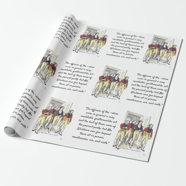 Papier Cadeau Officiers de la Milice du Shire, Jane Austen (Déroulé)