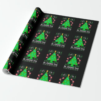 Papier Cadeau Oh Chemist Tree Merry Chemistree Chimie Laid Ch
