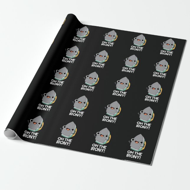 Papier Cadeau Oh L'Ironie Drôle Jeu De Fer Biseau BG (Déroulé)