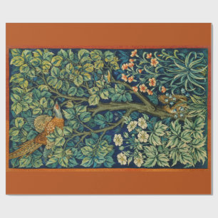 Papier Cadeau Oiseau de faisan dans un arbre (par William Morris