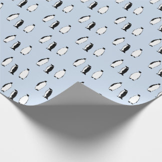 Papier Cadeau Oiseau de pingouin Bleu Arctique Animal Polaire Hi