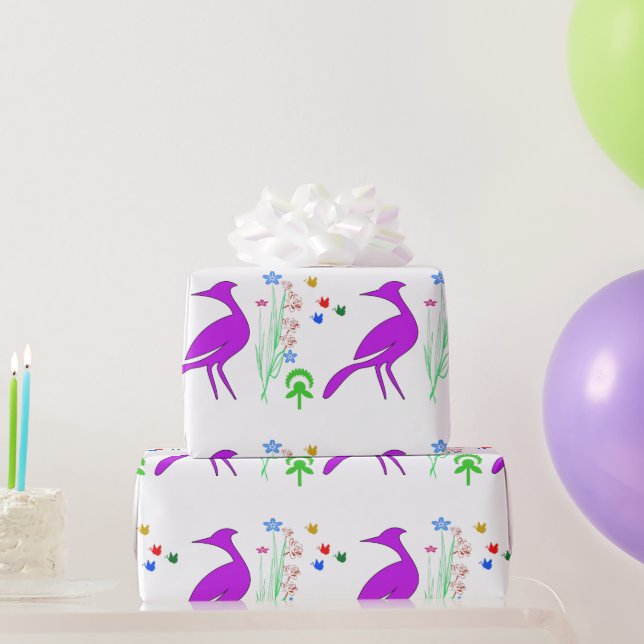 Papier Cadeau oiseau grandiose (Cadeaux de fête)