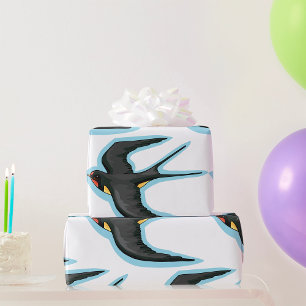 Papier Cadeau Oiseau hirondelle en vol