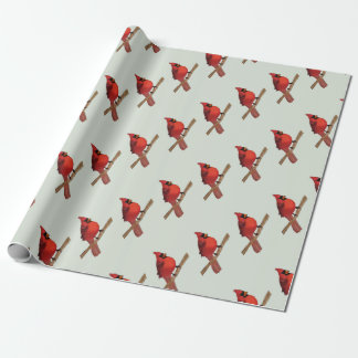 Papier Cadeau Oiseau rouge cardinal du nord