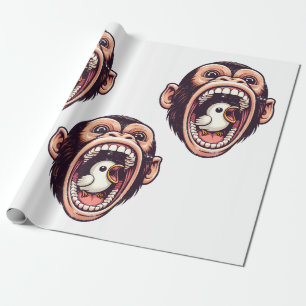Papier Cadeau Oiseau singe