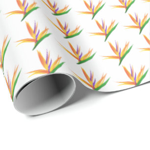 Papier cadeau oiseau tropical de paradis