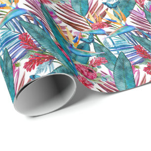Papier Cadeau Oiseau Tropical Du Paradis