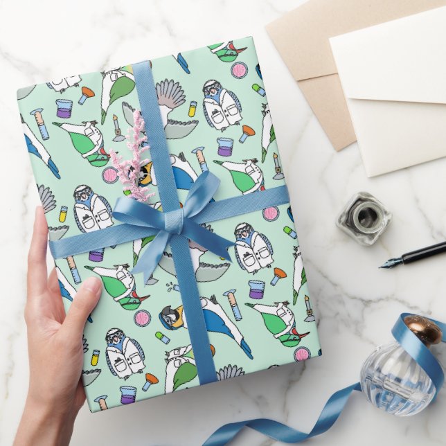 Papier Cadeau Oiseaux de laboratoire - Ornithologie (Cadeaux)
