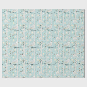 Papier Cadeau Oiseaux lumineux de bouleau