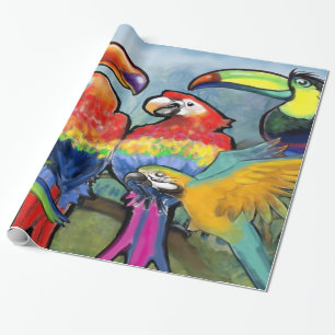 Papier Cadeau Oiseaux tropicaux 2 x 3' 60# Poster mural