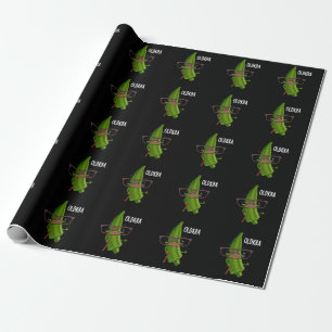 Papier Cadeau Old kra Funny Okra Puns Dark BG