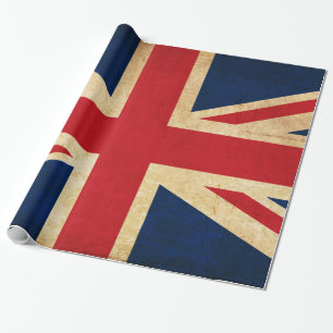 Papier Cadeau Old Vintage Grunge United Kingdom Flag Union