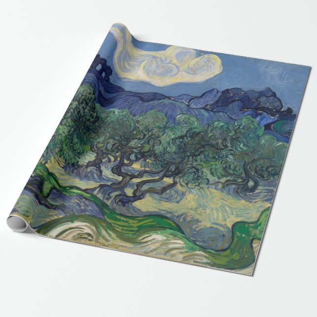 Papier Cadeau Oliviers aux Alpilles par Vincent van Gogh (Déroulé)