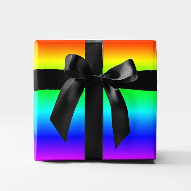 Papier Cadeau Ombre arc-en-ciel multicolore (Multicolored Rainbow Ombre Wrapping Paper)
