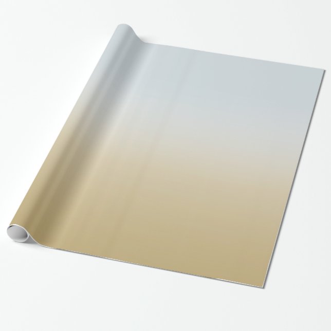 Papier Cadeau Ombre bleu or (Déroulé)
