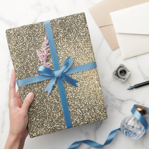 Papier Cadeau Ombre Luxe Sable Doré Pailleté Dégradé
