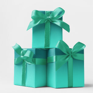 Papier Cadeau Ombre moderne Turquoise et Turquoise