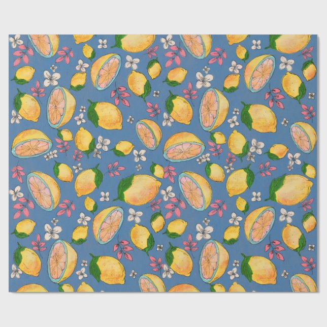 Papier Cadeau Ooh Lemon Wrapping Paper 1 (Plat)