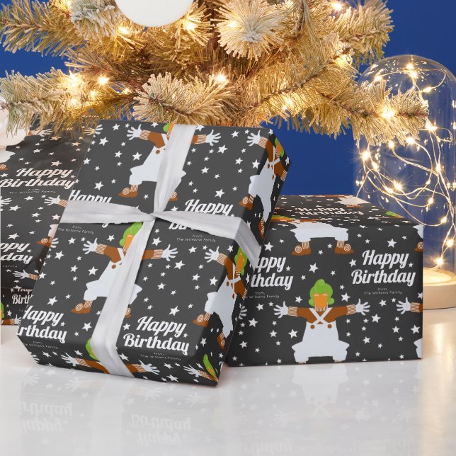 Papier Cadeau Oompa Loompa Personnalisé Joyeux Anniversaire (Vacances)