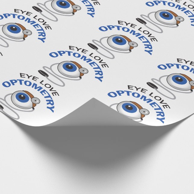 Papier Cadeau Optométrie d'amour des yeux (Coin)